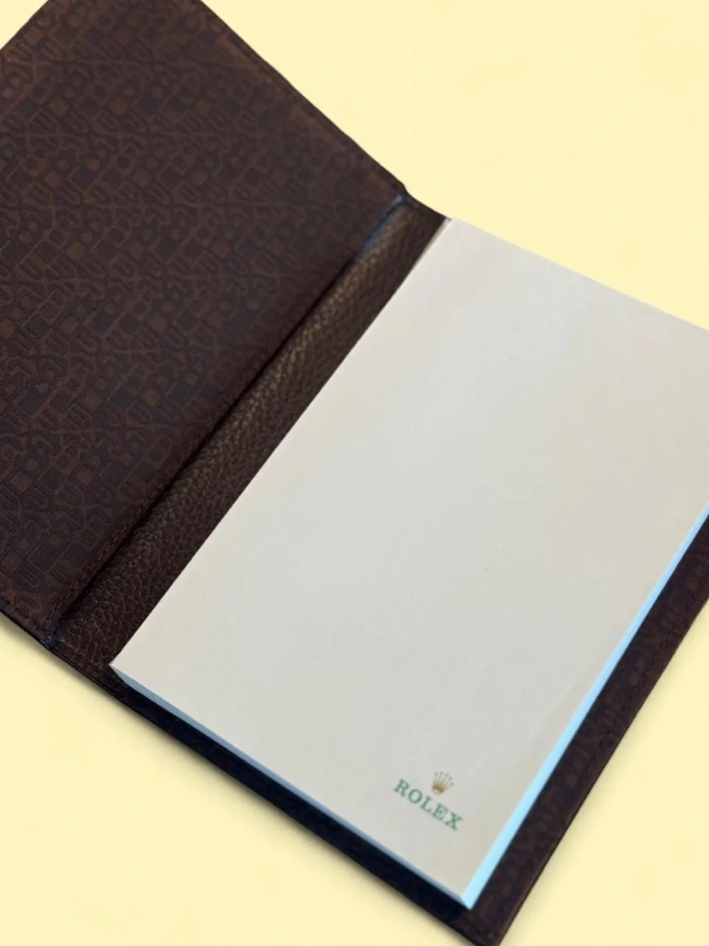 Authentic Vintage Rolex pebbled leather notebook